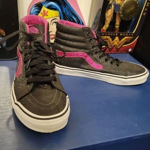 Glitter hi-top vans women's 9.5
